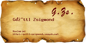 Göttl Zsigmond névjegykártya